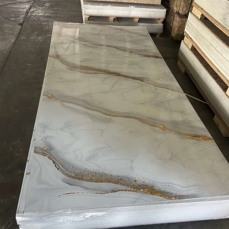Tấm đá cẩm thạch PVC có độ bóng cao Độ bền cao Có thể tùy chỉnh đầy đủ