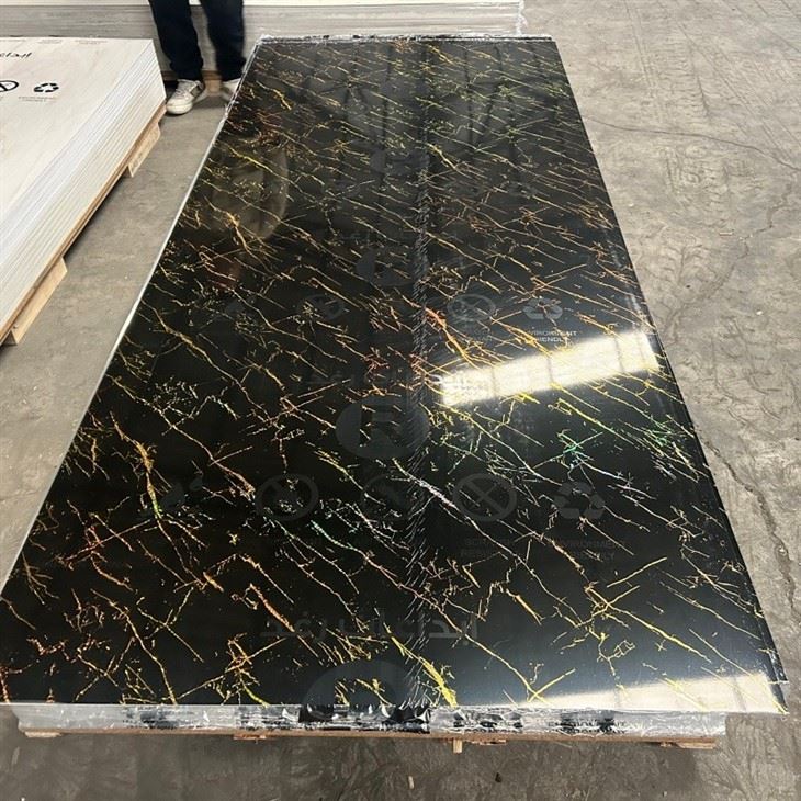 High Gloss UV PVC Marble Sheets Tough DurableFull Customizable high quality